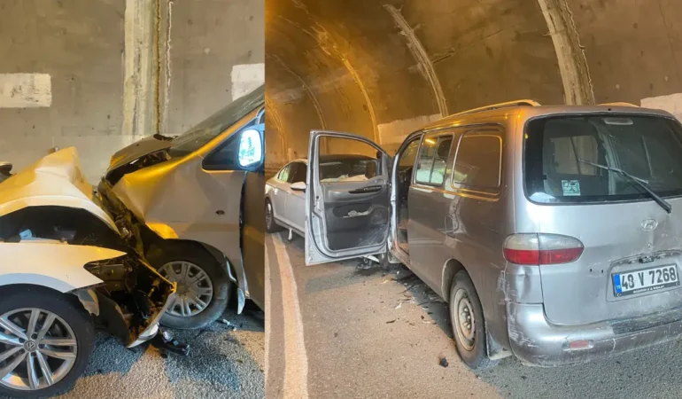 Kürtün’de Tünelde Kafa Kafaya Çarpışma: 5 Yaralı