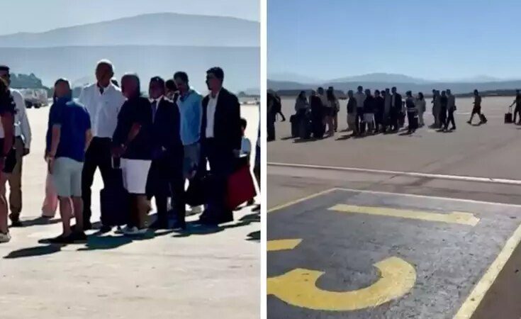 Bakan Ersoy, vatandaşlarla uçak sırası bekledi! İşte o anlar