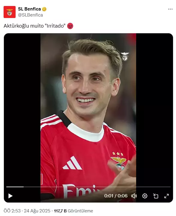 Benfica'dan Portekiz basının Kerem Aktürkoğlu iddiasına olay yanıt