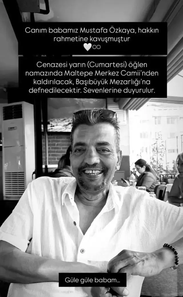 Oyuncu Atakan Özkaya'nın babası son yolculuğuna uğurlandı