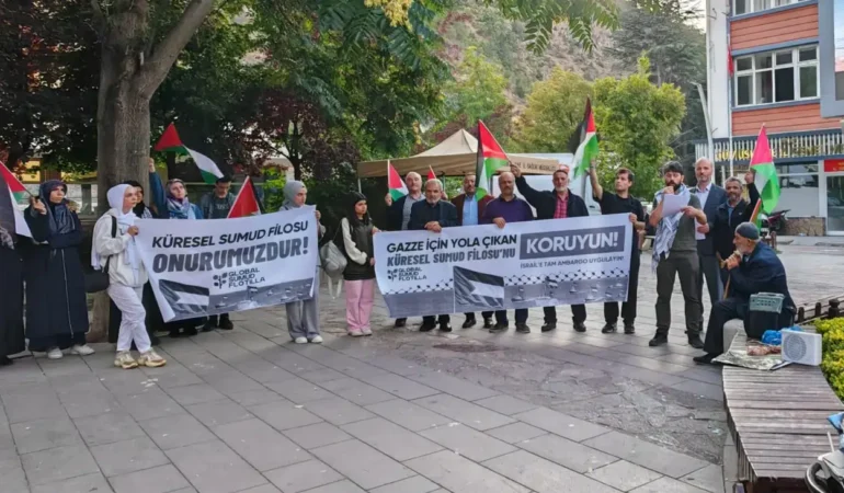 Gümüşhane’de Filistin Dostlarından Sumud Filosuna Destek Çağrısı