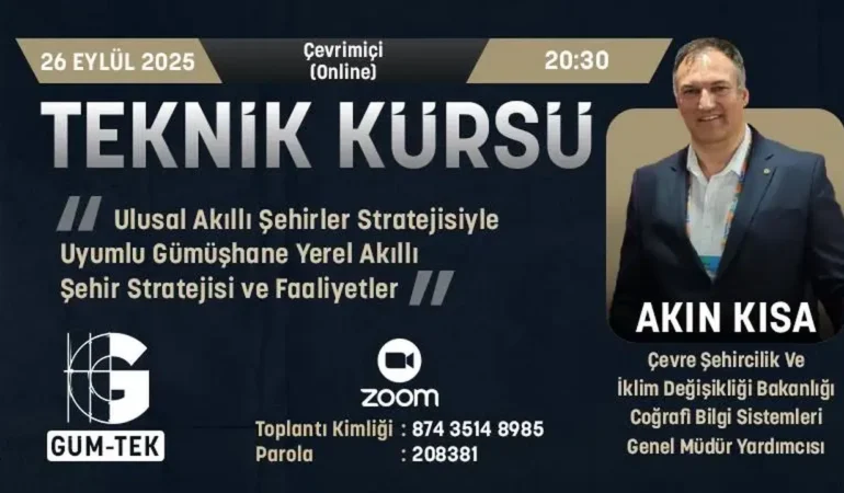Gümüşhaneli Teknik Meslek Mensupları Derneği, Akıllı Şehirleri Konuşacak