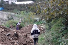 GİRESUN'DA KÖY YOLU ARAZİ SAHİBİ TARAFINDAN KAPATILDI