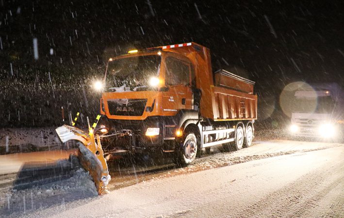 PÖSKE DAĞINDA KAR YAĞIŞI