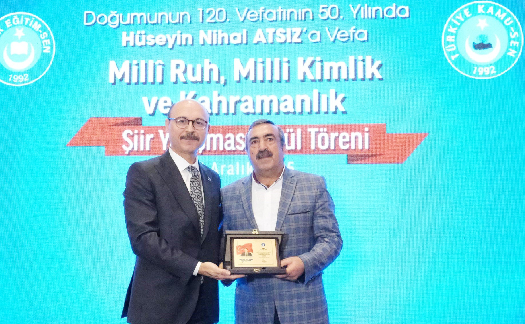 'HÜSEYİN NİHAL ATSIZ'A VEFA' TEMASIYLA DÜZENLENEN ŞİİR YARIŞMASININ ÖDÜL TÖRENİ YAPILDI