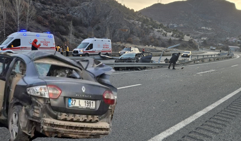 Gümüşhane’de trafik kazası: 1’i ağır 4 yaralı