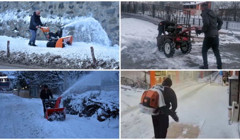 GÜMÜŞHANE BELEDİYESİ KARLA MÜCADELEDE TEKNOLOJİYİ SAHAYA İNDİRDİ