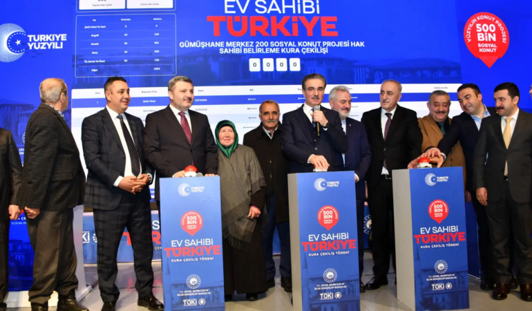 Gümüşhane’de 940 Sosyal Konutun Kurası Çekildi