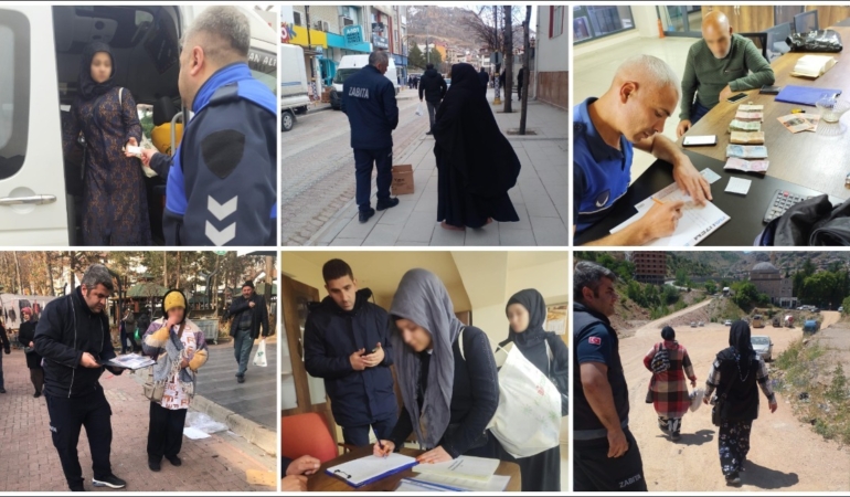 Gümüşhane’de Dilencilere Karşı Denetimler Artırıldı