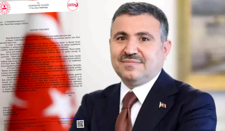 Gümüşhane’de İhalelere Sıkı Denetim: Vali Atay’dan Şeffaflık Genelgesi