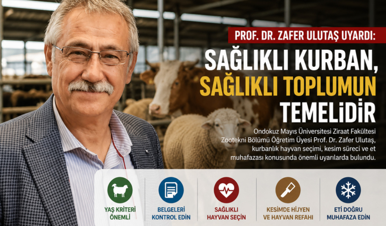 Prof. Dr. Zafer Ulutaş’tan Kurbanlık Seçimi Uyarısı: “Sağlıklı Kurban, Sağlıklı Toplumun Temelidir”