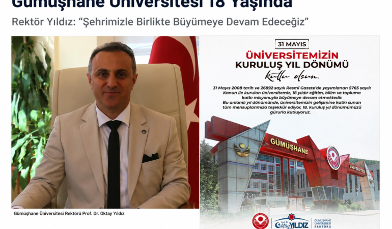 Gümüşhane Üniversitesi 18 Yaşında