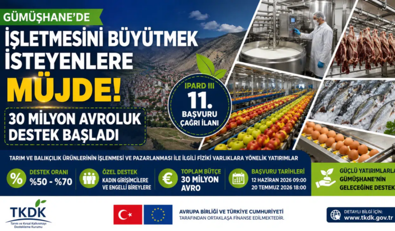 Gümüşhane’de İşletmesini Büyütmek İsteyenlere Müjde! 30 Milyon Avroluk Destek Başladı