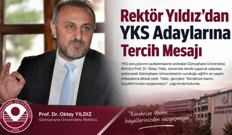 Rektör Yıldız’dan YKS Adaylarına Tercih Dönemi Mesajı