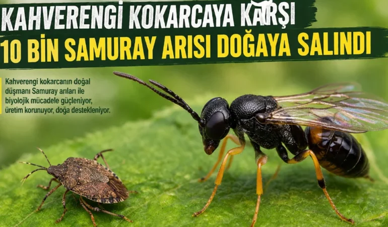 Torul ve Kürtün’de Kokarcaya Karşı 10 Bin Samuray Arısı Doğaya Salındı
