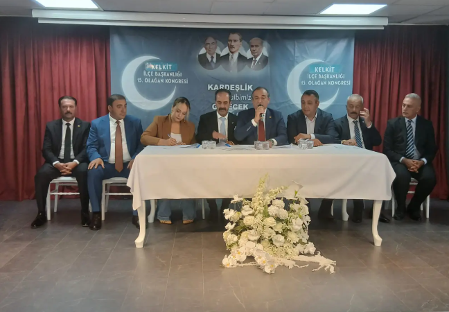 MHP Kelkit Kongresinde Burak Tuğlu Yeniden Başkan Seçildi