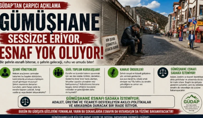 GÜDAP’tan Gümüşhane Esnafı İçin Dikkat Çeken Açıklama