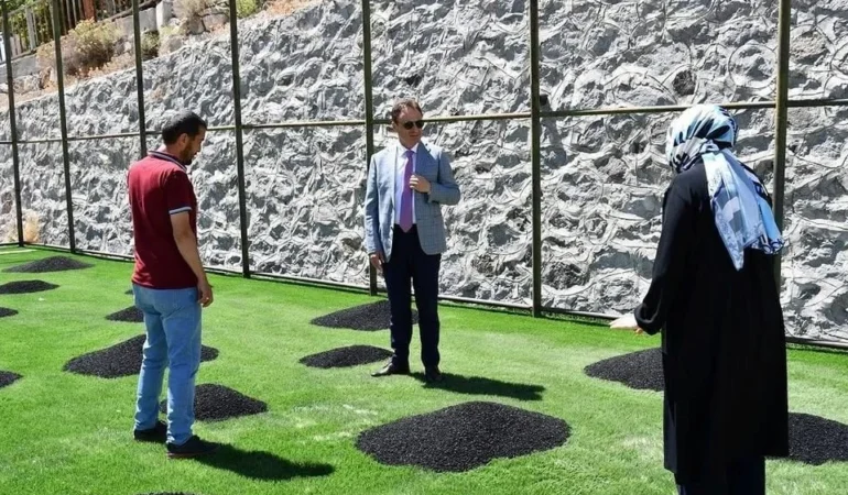 Tekke Okulu’nda Eğitim ve Spor Yatırımları Yerinde İncelendi
