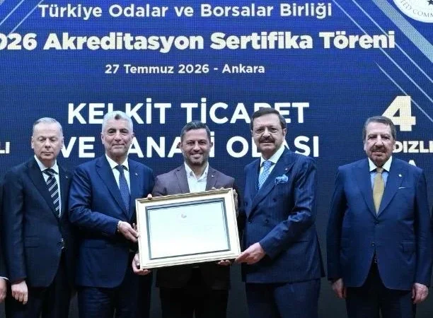 Kelkit TSO, TOBB Akreditasyon Sertifikasını Aldı