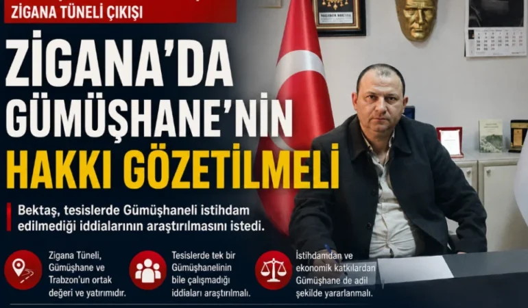 Bektaş: Zigana’da Gümüşhane’nin Hakkı Gözetilmeli